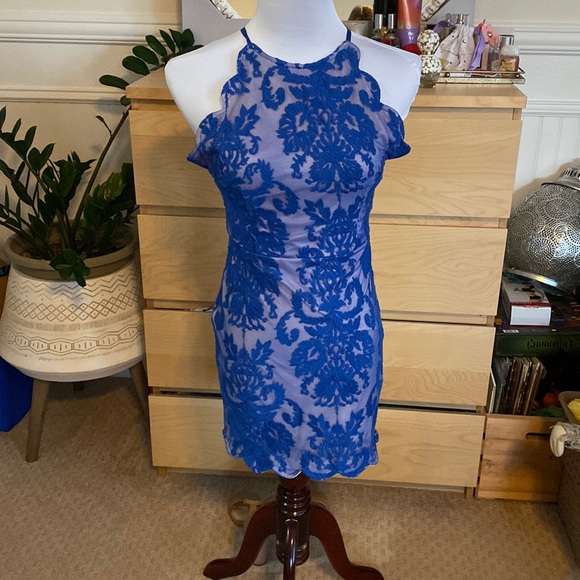 Hello Molly Dresses Hello Molly Blue Lace Mini Dress Poshmark